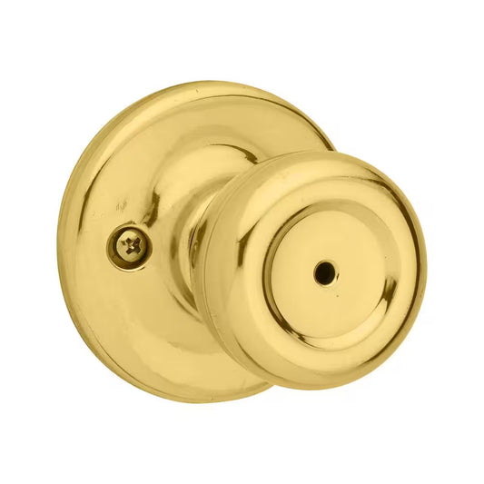 Brass Mobile Home Polished Bed/Bath Door Knob with Microban Antimicrobial Technology and Lock