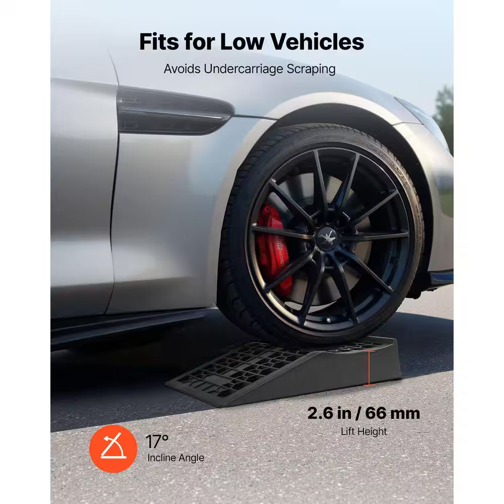 Car Ramps, 20000 Lbs. 2.6 In. Lift Height, Portable Low Profile Car Service Ramps for Vehicle, 2 PCS 2025 Update