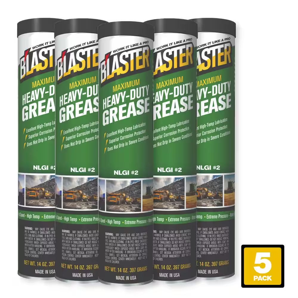14 Oz. Maximum Heavy-Duty Grease Cartridge for Grease Gun (Pack of 5)