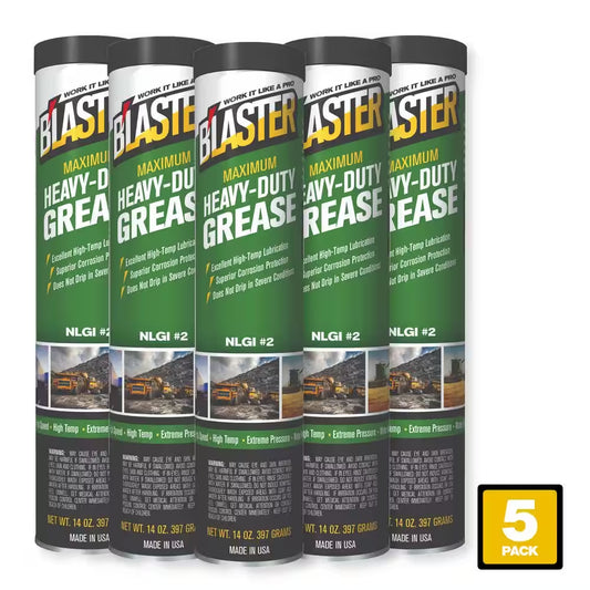 14 Oz. Maximum Heavy-Duty Grease Cartridge for Grease Gun (Pack of 5)