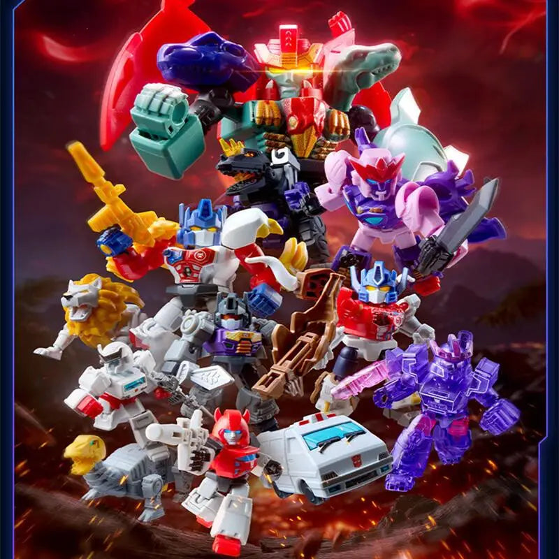 NEW Blokees Transformers 12PCS GV01-GV07 Optimus Prime,Megatron，Soundwave，Grimlock，Shockwave，Surprise Blind Box Children'S Gift
