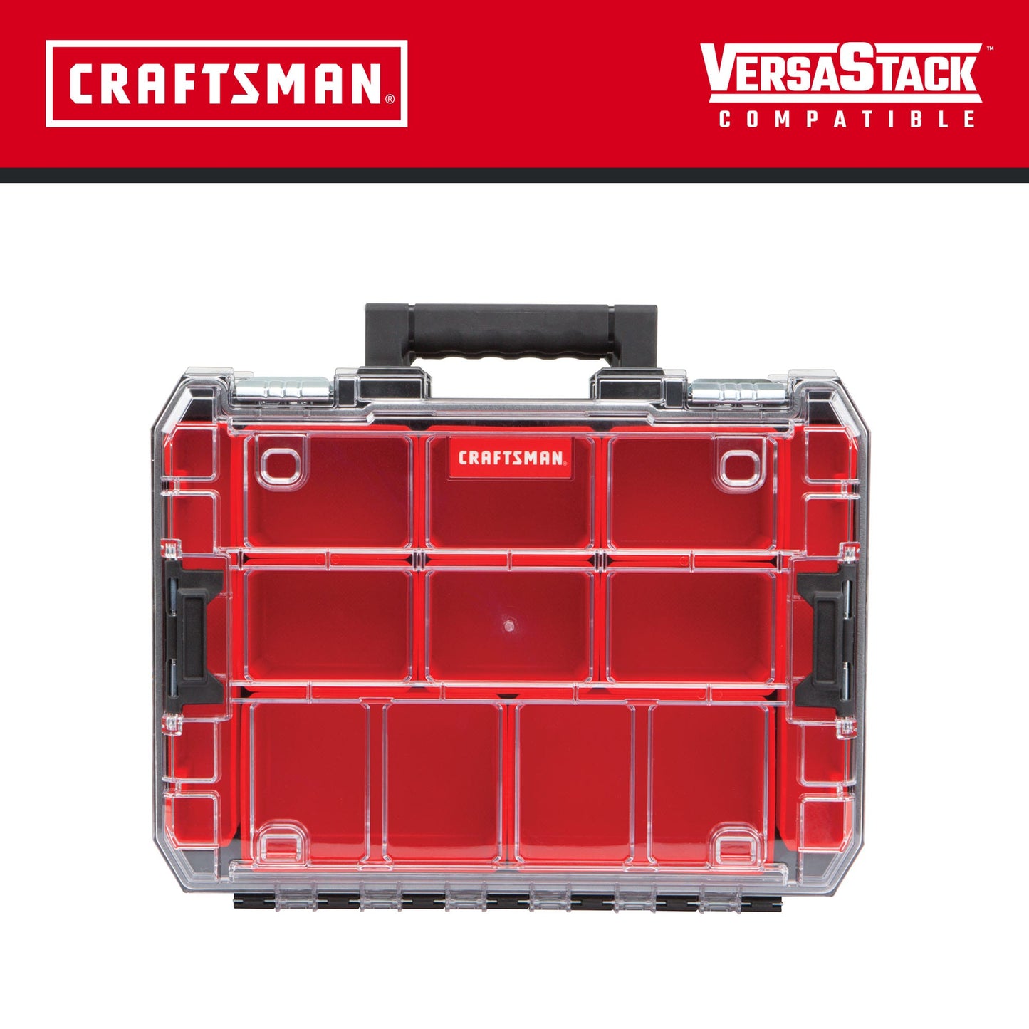 VERSASTACK 10-Compartment Large Plastic Small Parts Organizer