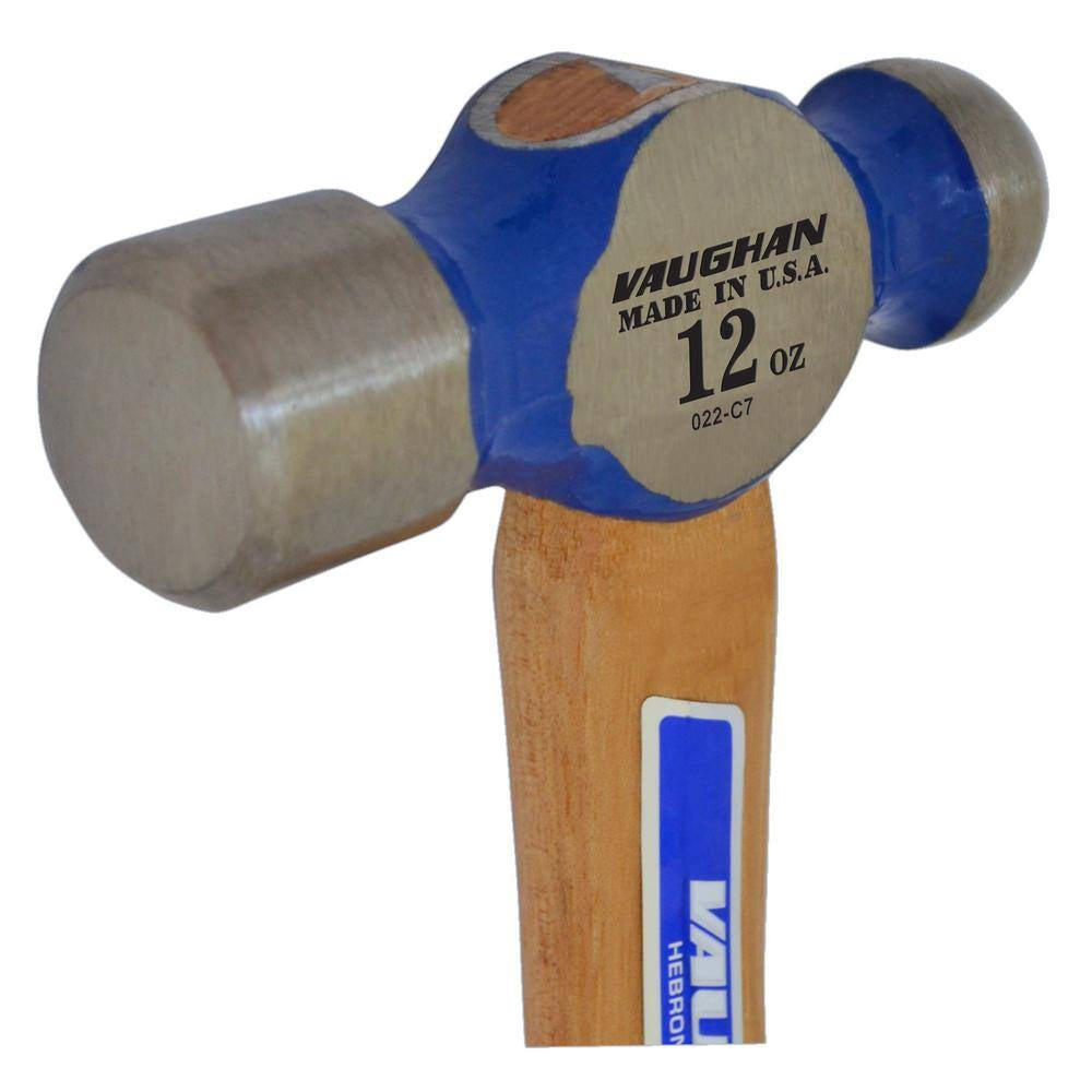 12 Oz. Steel Ball Pein Hammer with 12 In. Hardwood Handle
