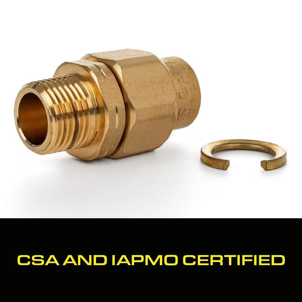 1/2 In. CSST X 1/2 In. MIPT Brass Male Adapter