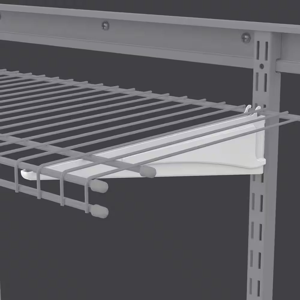 Shelftrack 12 In. X .5 In. White Shelf Bracket (9 Pieces)