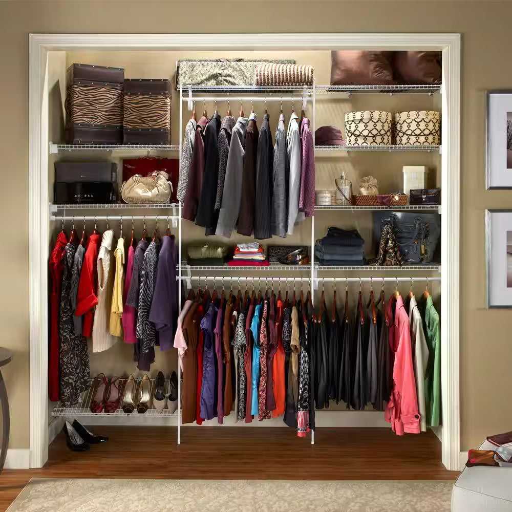 Superslide 72 In. L X 12 In. D White Wire Closet Shelf