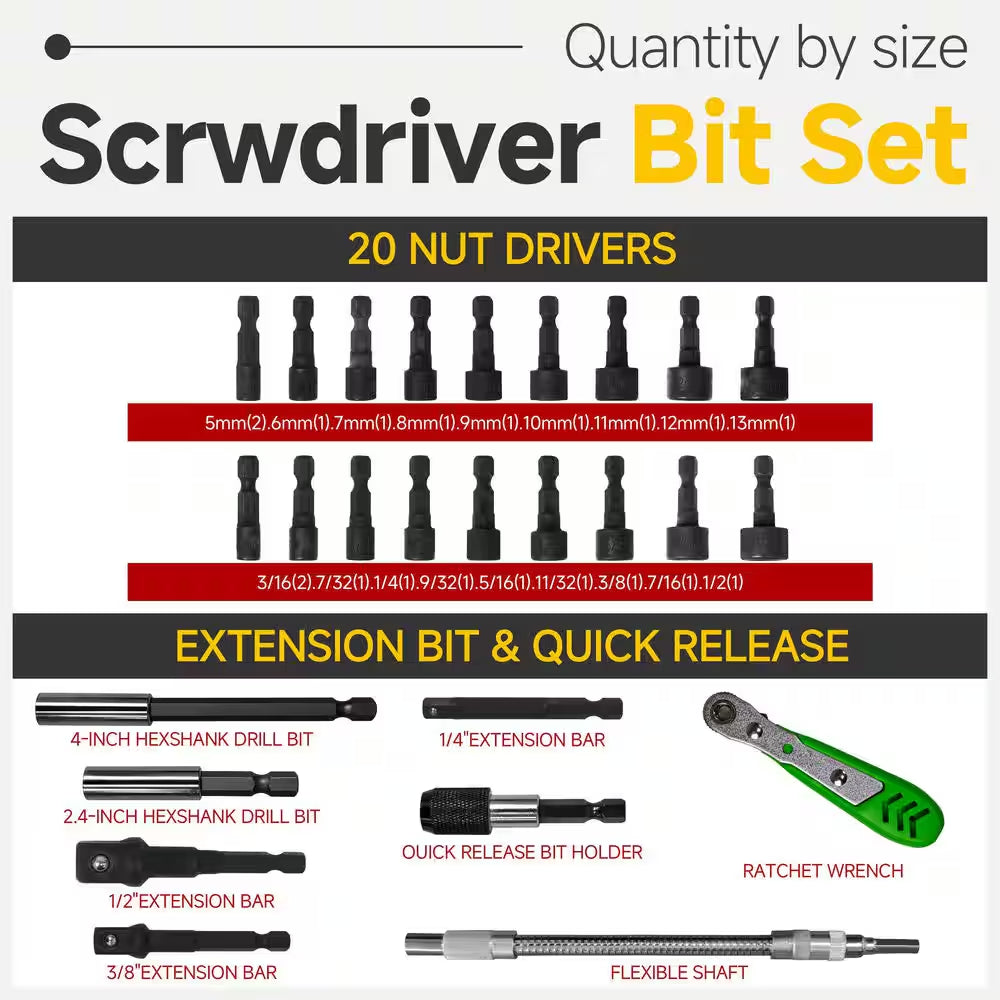 232-Piece Ultimate Impact Driver and Security Bit Set