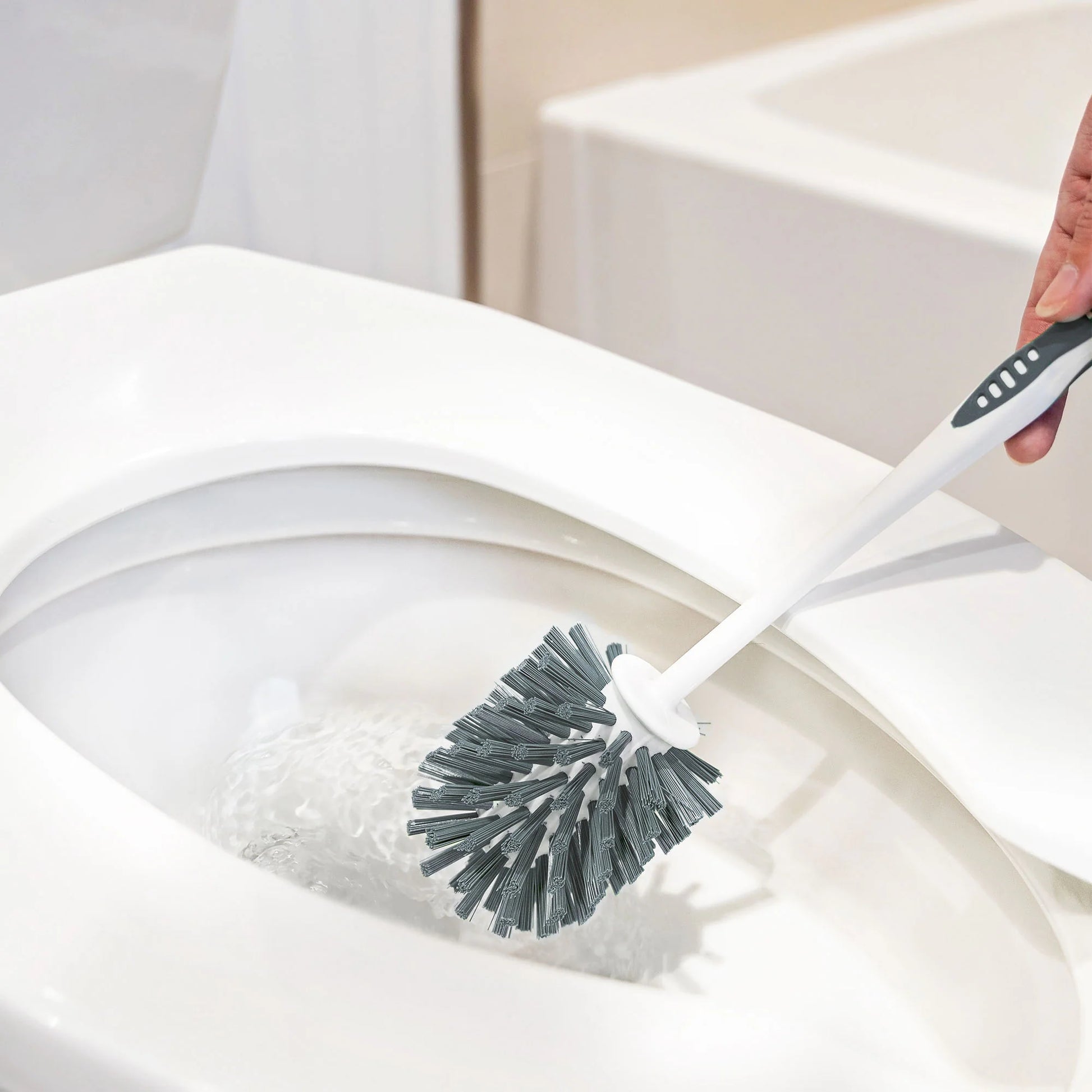Poly Fiber Toilet Brush with Brush Holder