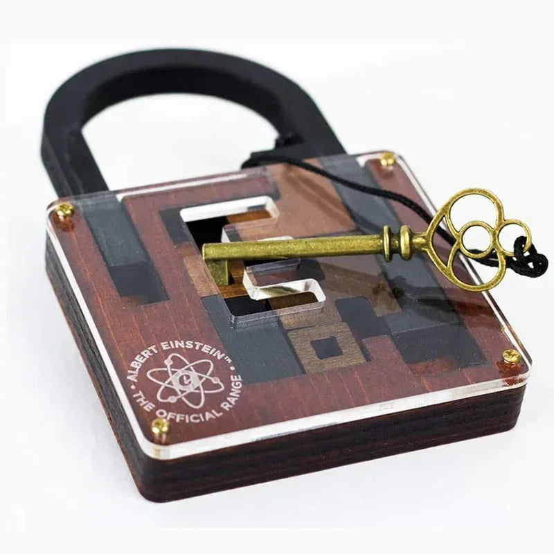 Challenging Classic Wooden Brainteaser Puzzle Game Perfect IQ Lock Challenge Toy Gift for Kids Children’S Cognitive Development