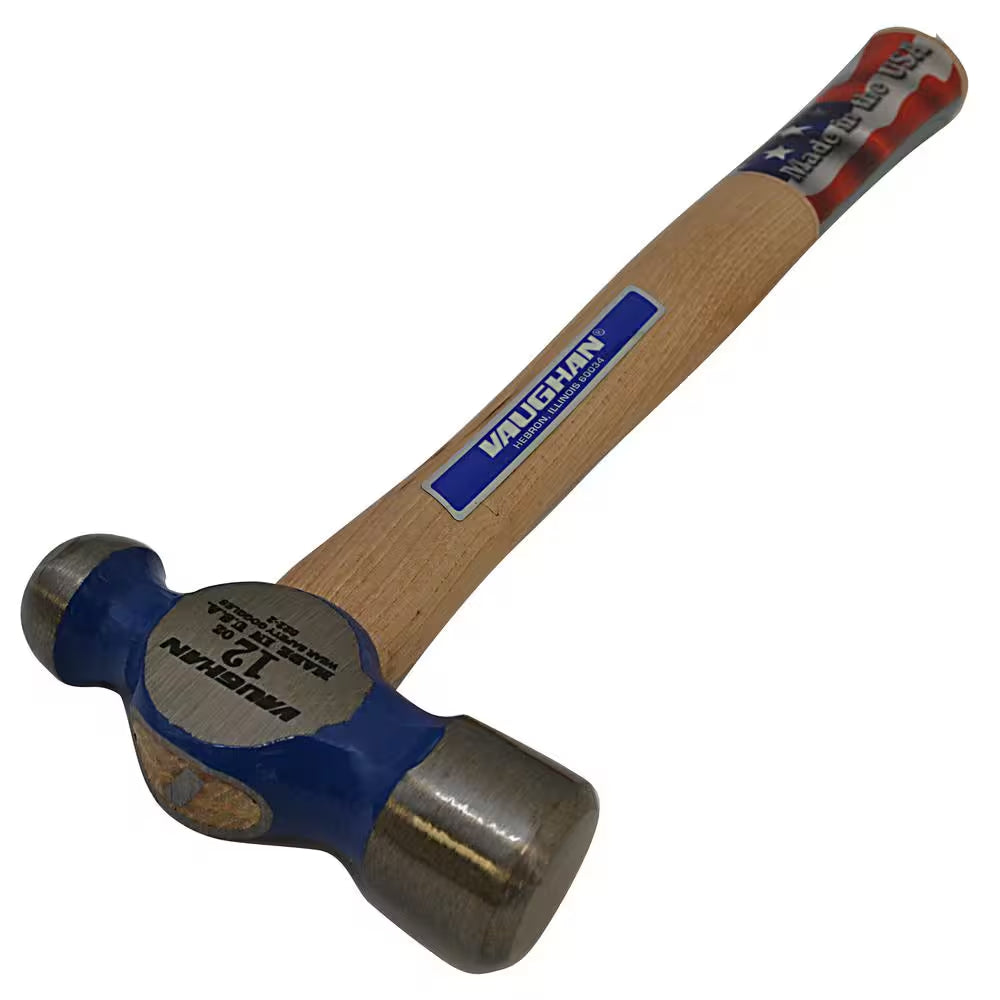 12 Oz. Steel Ball Pein Hammer with 12 In. Hardwood Handle