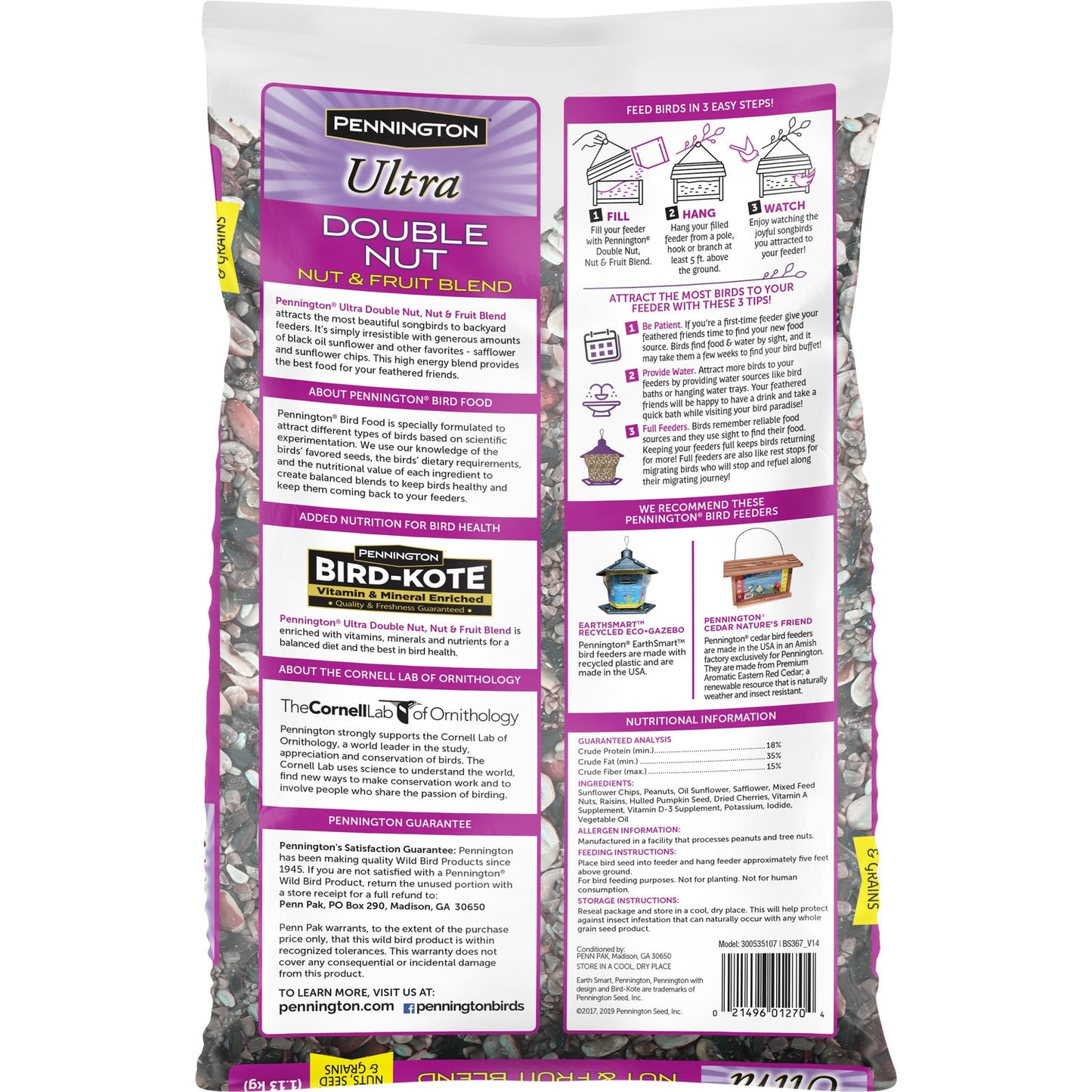 Double Nut Wild Bird Seed Mix with Sunflower Seeds 2.5-Lb