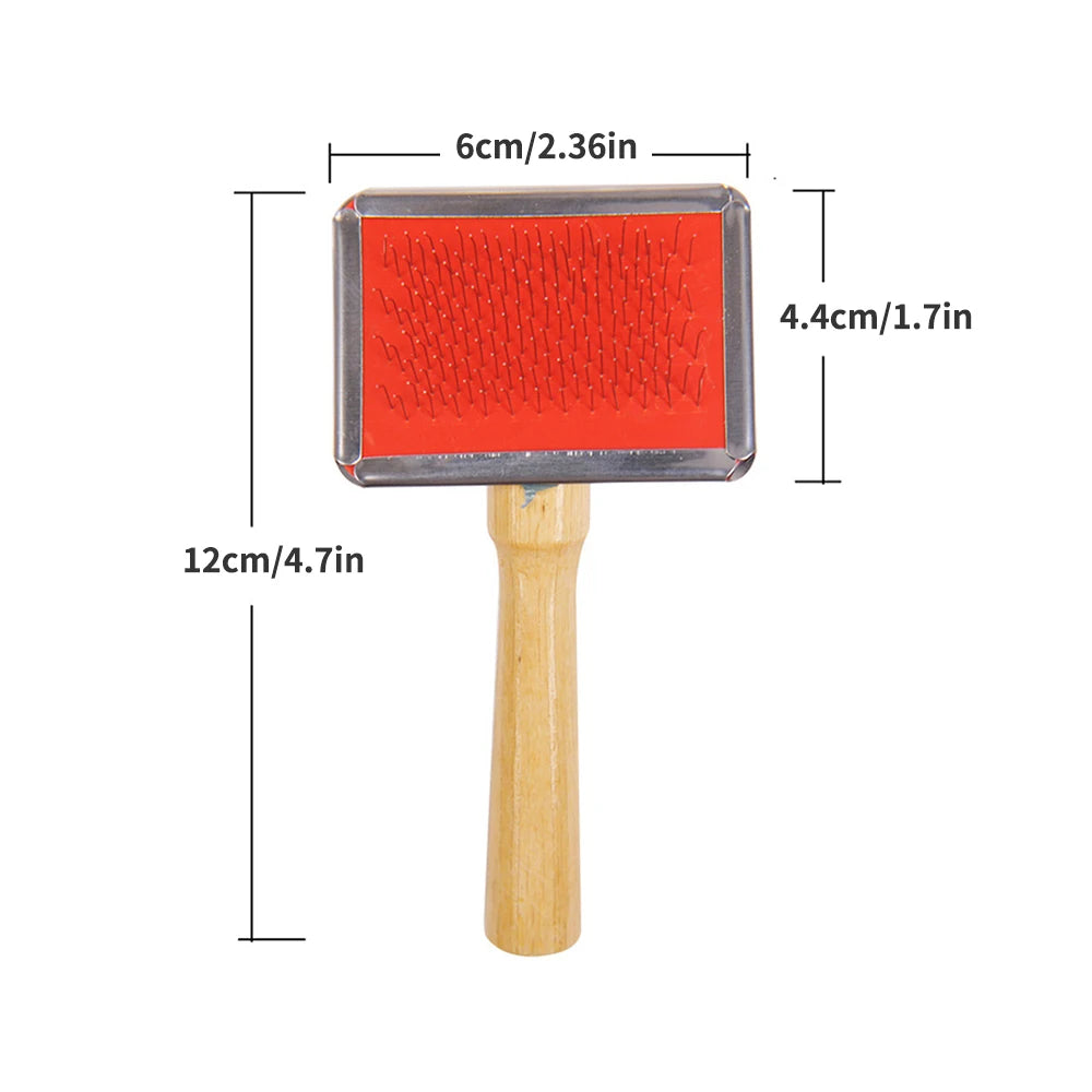 Pet Wooden Handle Needle Comb Massage Comb for Removing Floating Hair Products