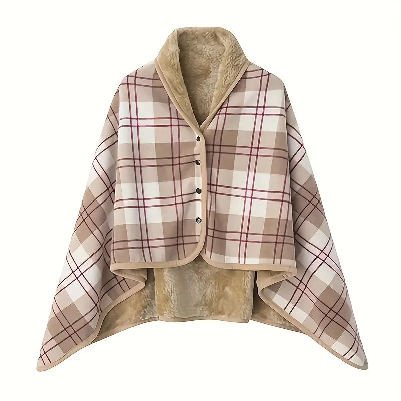 1Pc Wearable Blankets Shawl Blanket Flannel Lazy Casual Office Blanket