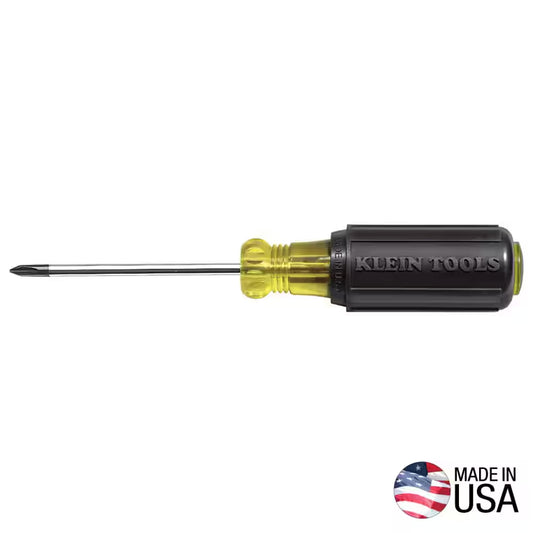 #1 Phillips Head Screwdriver with 3 In. round Shank- Cushion Grip Handle