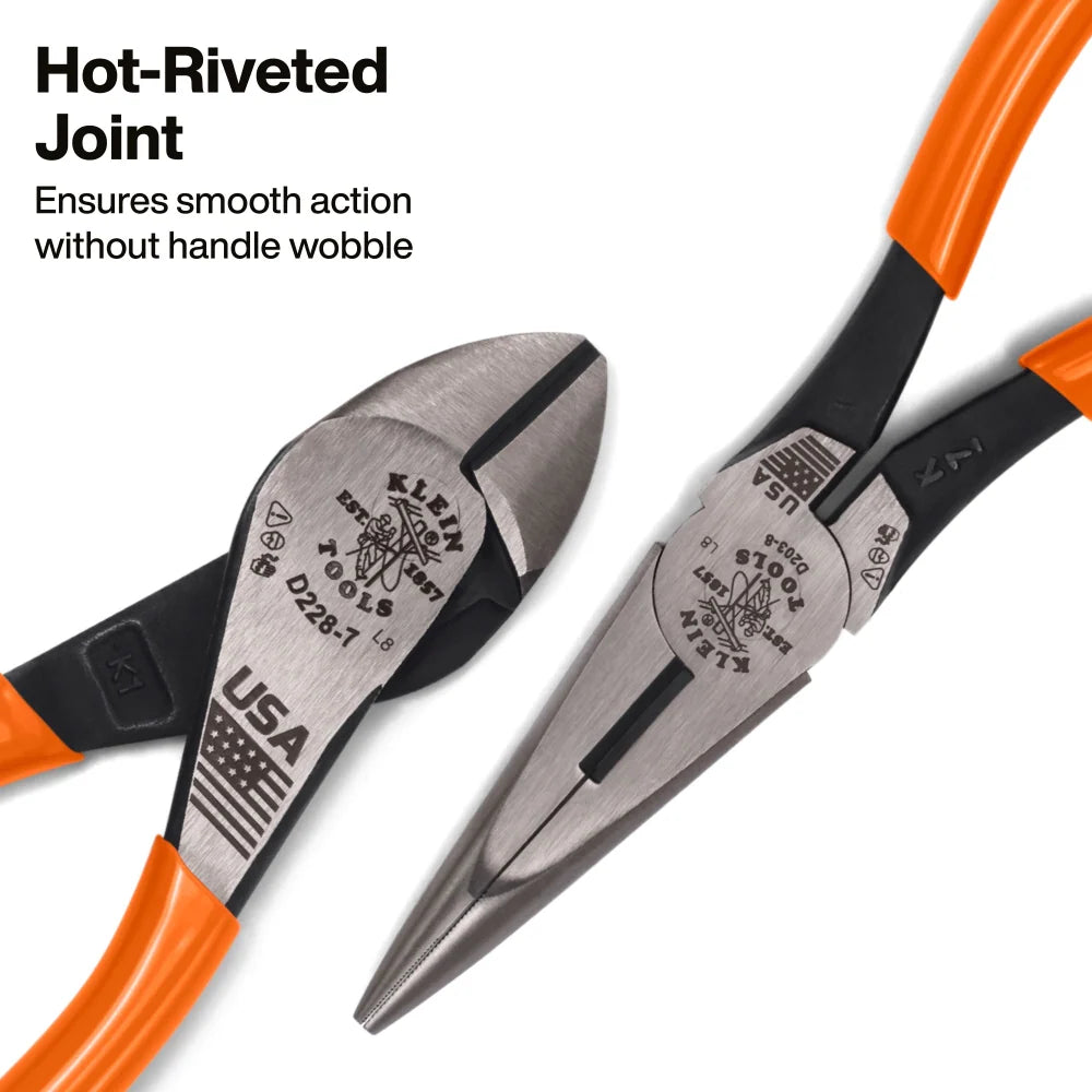 Compact Needle Nose and Diagonal Cutting Pliers Set, 2-Piece