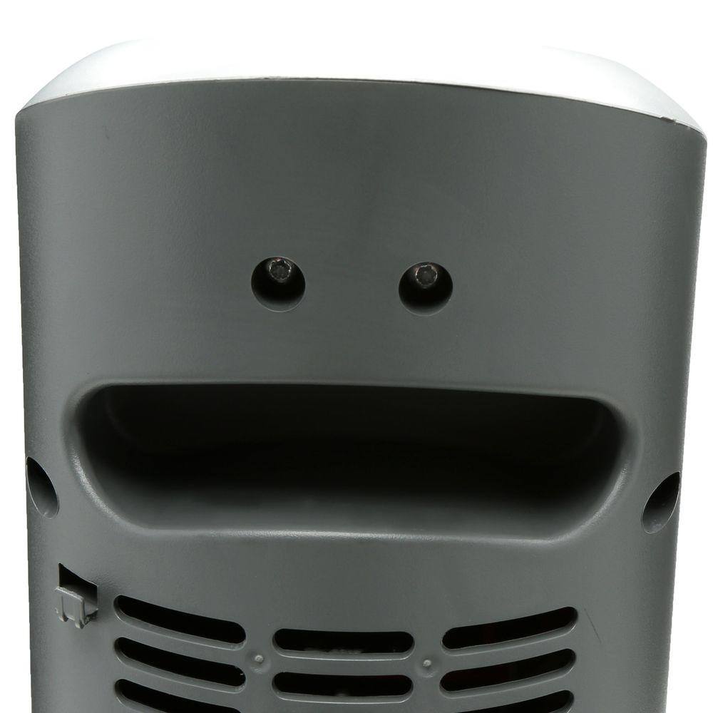 1500W 29 in. Gray Electric Pedestal Ceramic Oscillating Space Heater with Digital Display and Remote Control