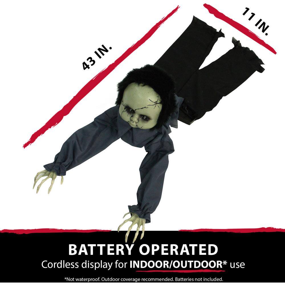 Haunted Hill Farm 10.5 in. Touch Activated Animatronic Doll