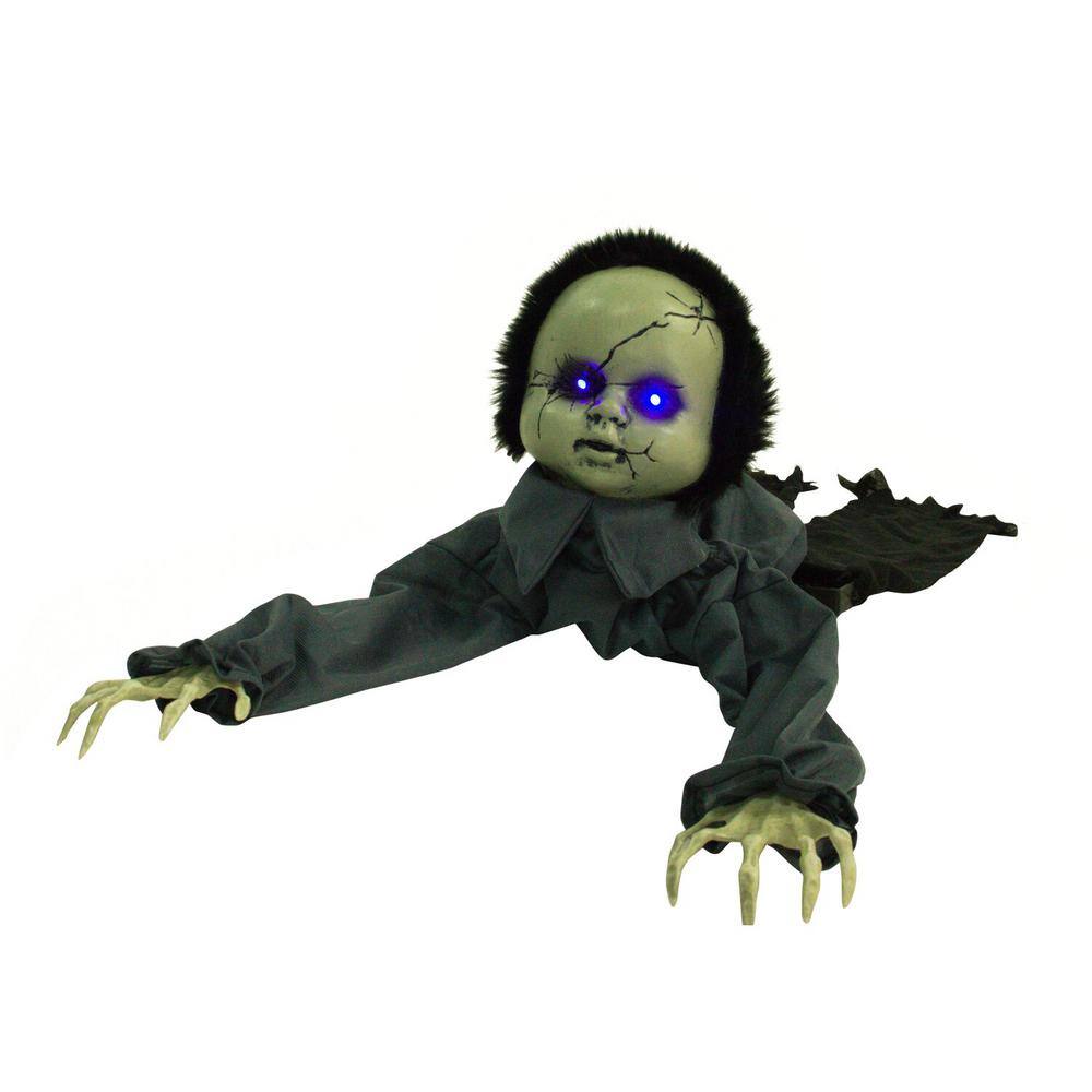 Haunted Hill Farm 10.5 in. Touch Activated Animatronic Doll