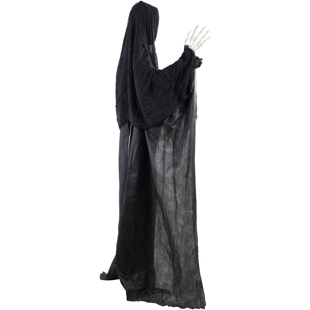 Haunted Hill Farm 6 ft. dearmad the Ghostly Reaper with Lights and Sound, Indoor or Covered Outdoor Halloween Decoration, Battery Operated