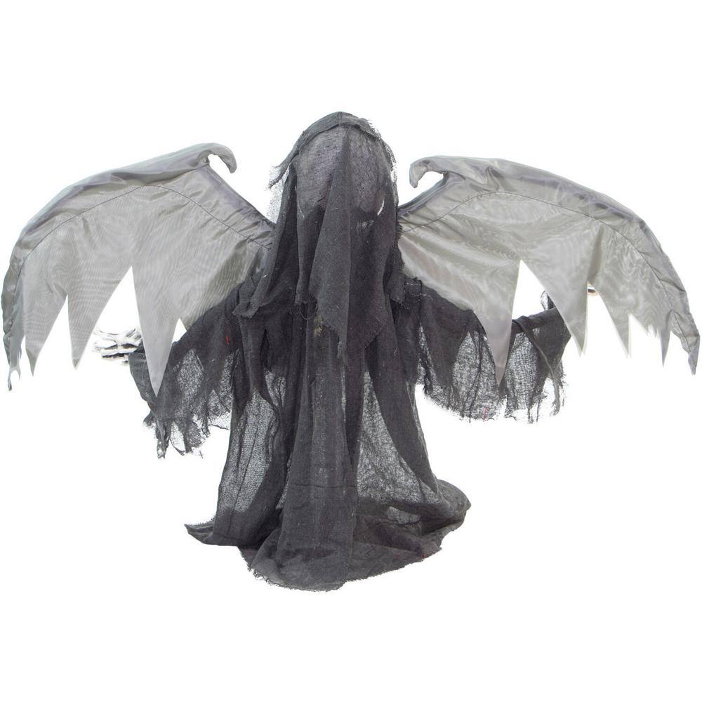 Haunted Hill Farm 29.5 in. Gabriel the Animated Winged Reaper, Indoor or Covered Outdoor Halloween Decoration, Battery Operated