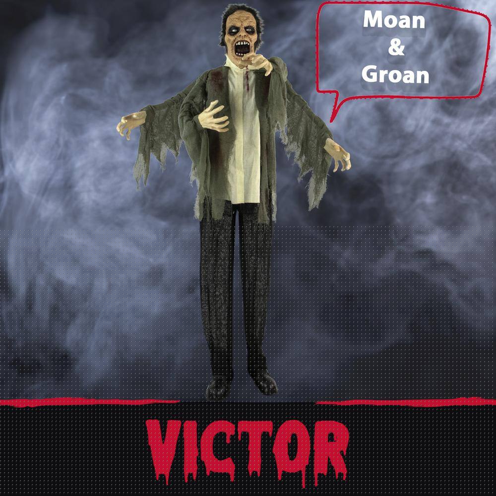 Haunted Hill Farm  64 in. Touch Activated Animatronic Zombie