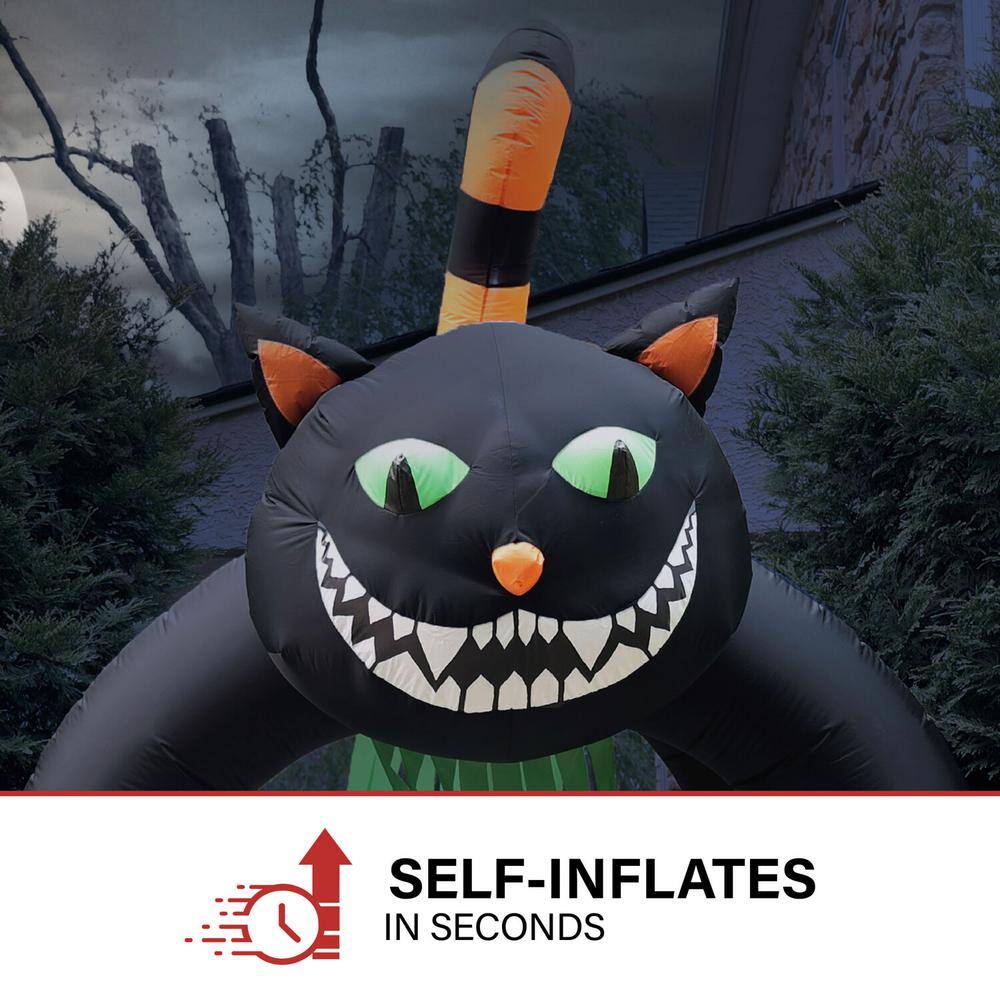 Haunted Hill Farm 10 ft. Tall Pre-Lit Inflatable Black Cat Arch