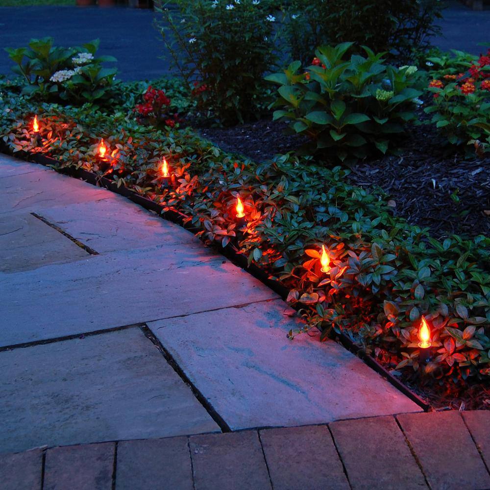 LUMABASE  Electric Pathway Lights Flickering Orange (10-Count)