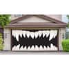 My Door Decor  7 ft. x 16 ft. Scary Teeth Halloween Garage Door Decor Mural for Double Car Garage Car Garage
