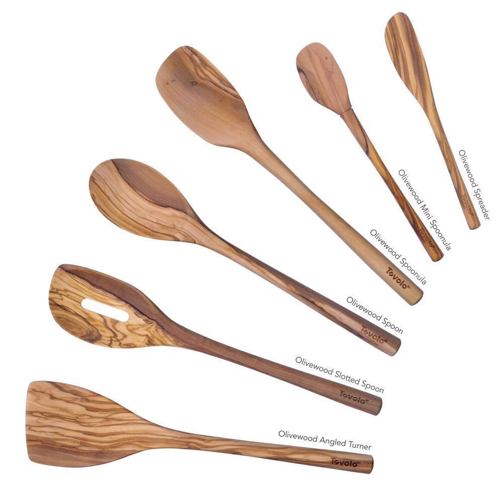 Spectrum  Olivewood Utensil Utensils for Meal Prep and Cooking (Set of 6)