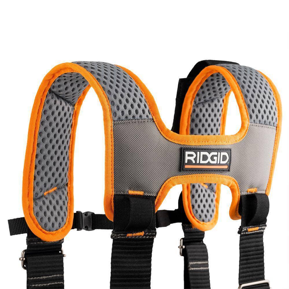 RIDGID 29 in. 23 Pocket Professional Grade 2-Bag Suspension Rig Work Tool Belt with Suspenders