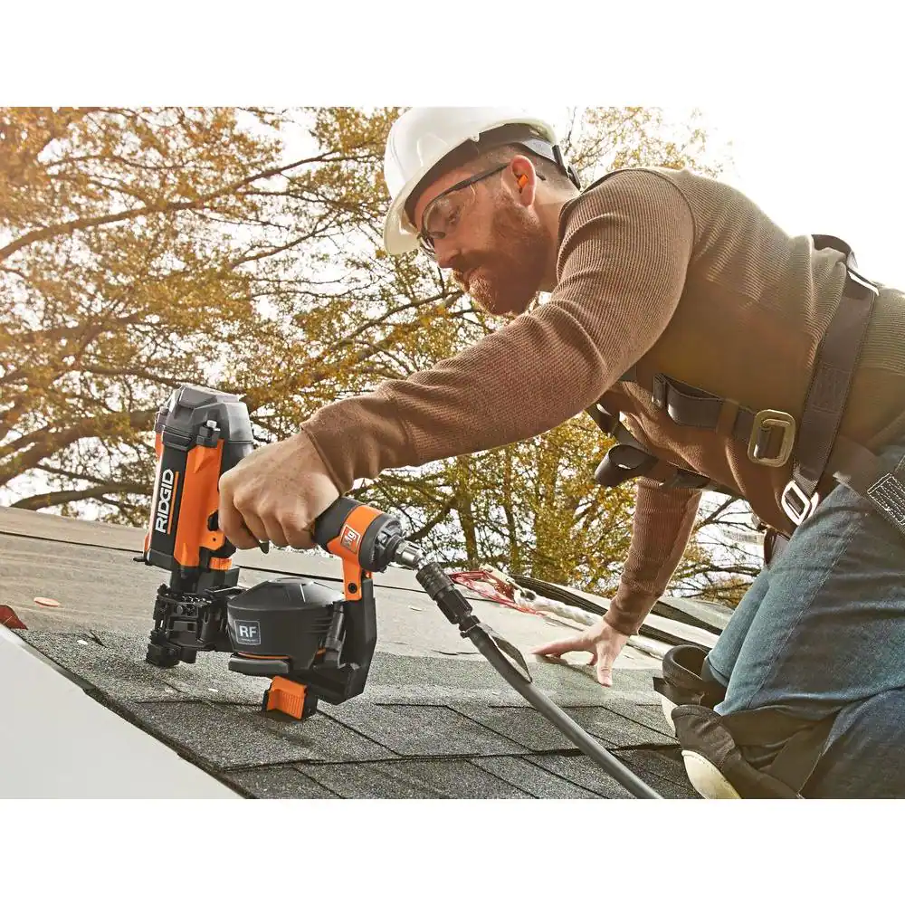 RIDGID Pneumatic 15 Deg. 1-3/4 in. Coil Roofing Nailer