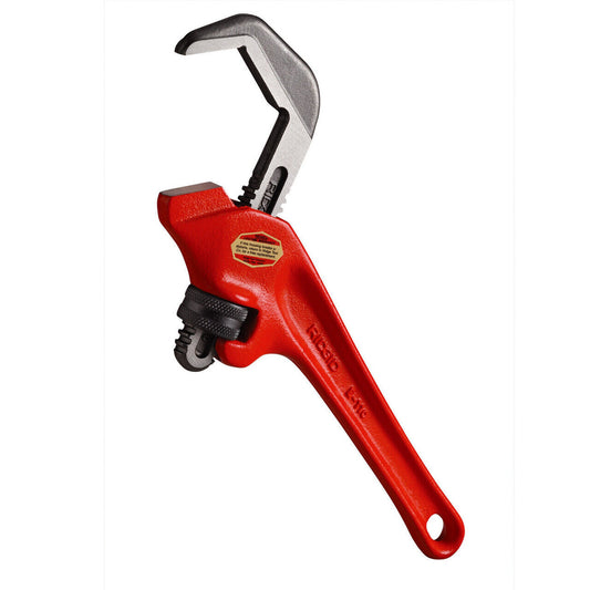 RIDGID 9-1/2 in. Offset Hex Jaw Pipe Wrench, Sturdy Plumbing Pipe Tool with Hex Jaw Mechanism for Extra Wide Opening