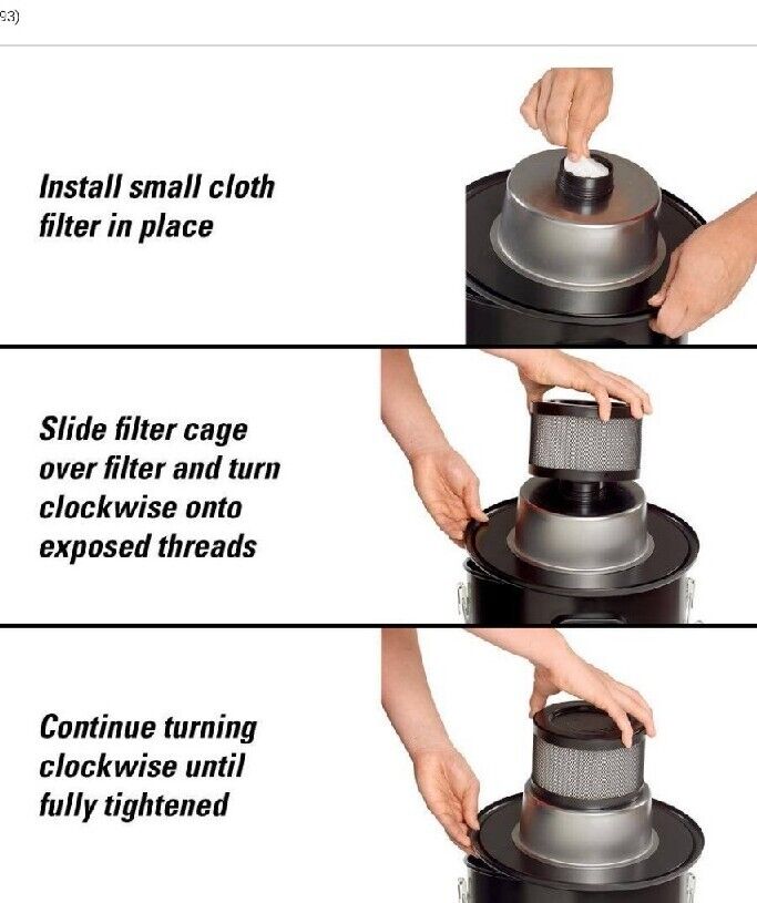 RIDGID Dry Vac Filter Kit with Replacement Dry Pick-up Only HEPA Material and Cloth Filters for RIDGID Ash Vacuum, DV0510