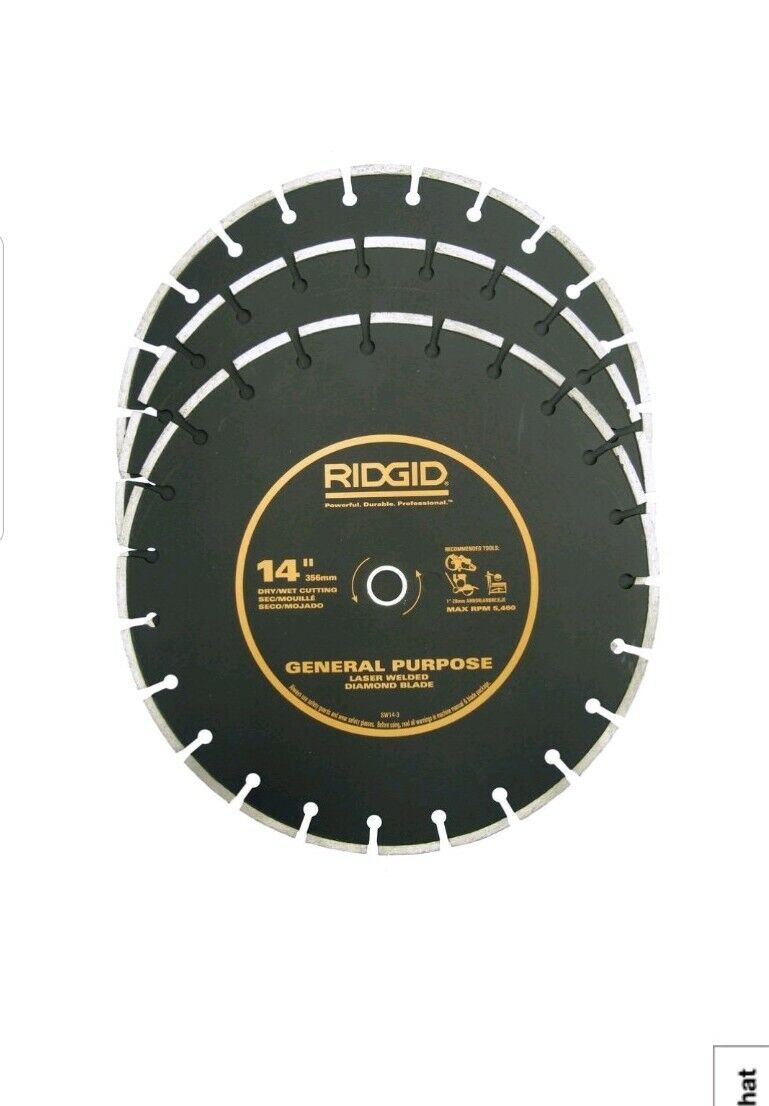 RIDGID 14 in. Diamond Blade (3-Pack)