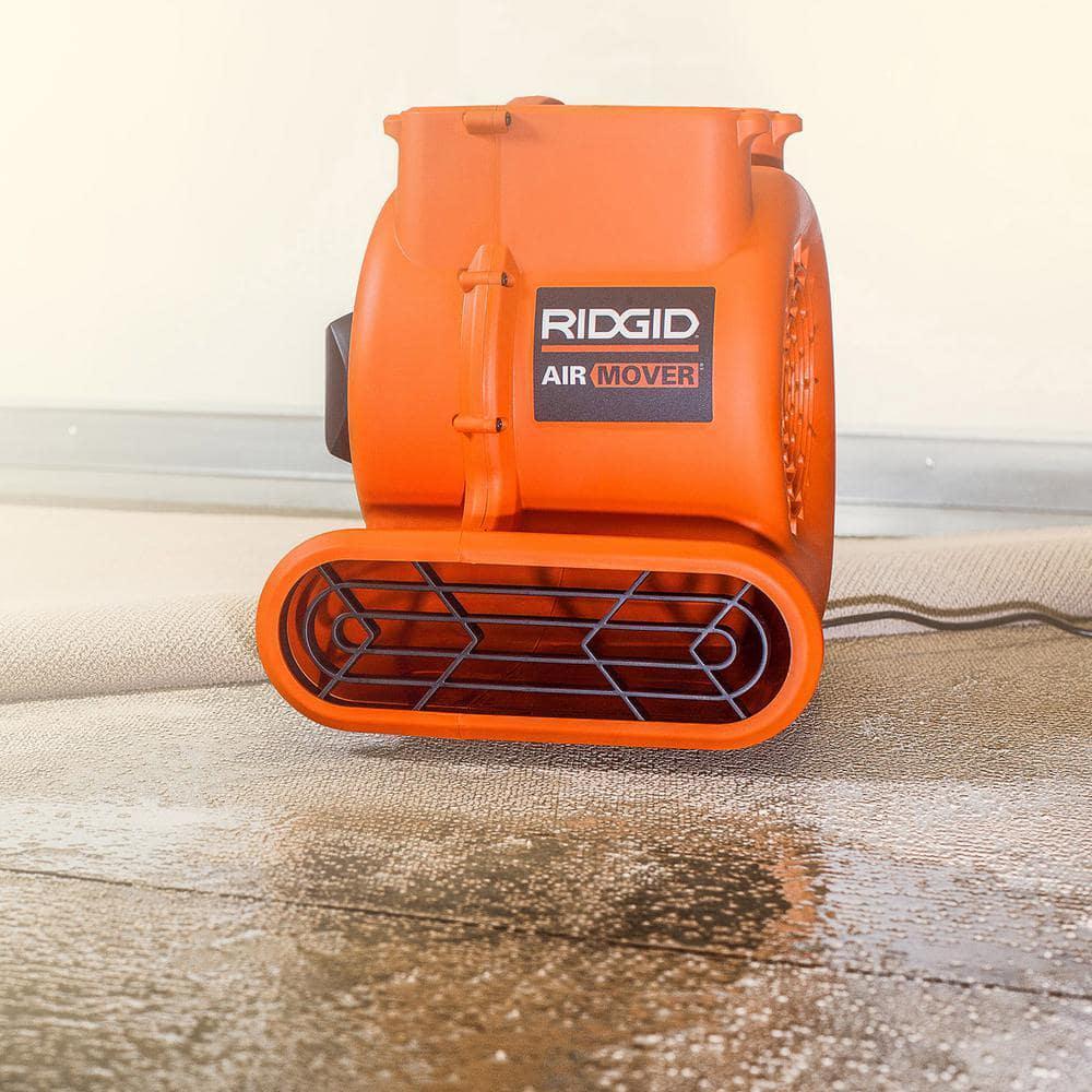 RIDGID 1625 CFM 3-Speed Blower Fan Air Mover with Daisy Chain, 3 Operating Positions for Water Damage Restoration