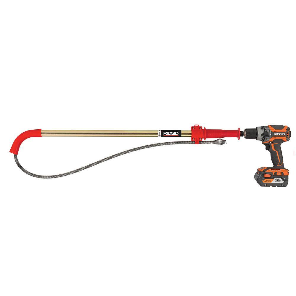 RIDGID K-6P Hybrid Toilet Snake Auger, Cable Extends to 6 ft. with Integrated Bulb Head (Manual or Cordless Drill Operated)
