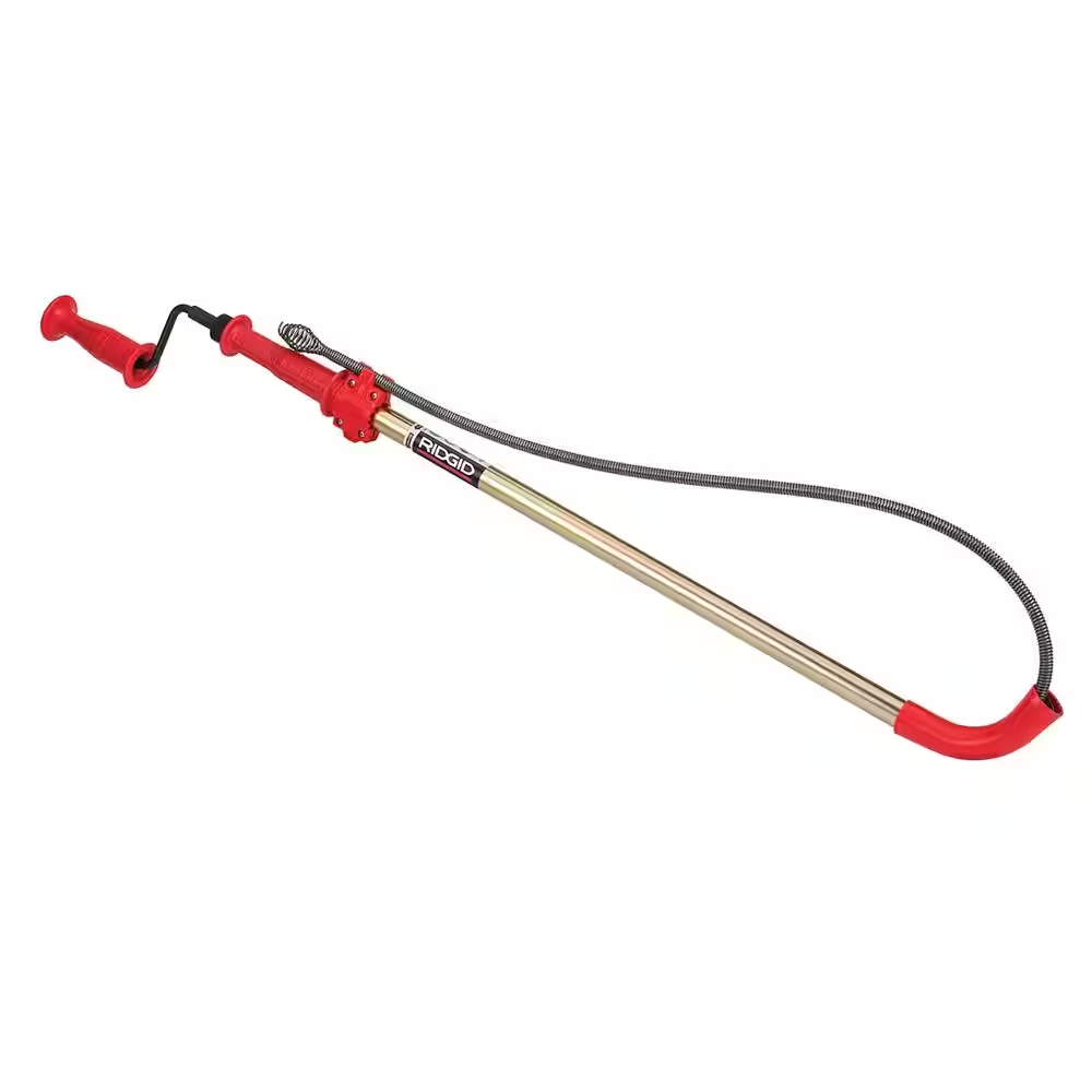 RIDGID K-6P Hybrid Toilet Snake Auger, Cable Extends to 6 ft. with Integrated Bulb Head (Manual or Cordless Drill Operated)