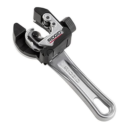 RIDGID 118 2-in-1 Close Quarters AUTOFEED 1/4 in.-1-1/8 in. Metal Tubing Compact Cutter,Tool with X-CEL Knob for Quick Cutting