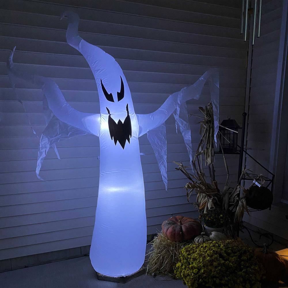 Sunnydaze Decor  6.9 ft. H Diabolical Ghost Halloween Inflatable Outdoor Decoration