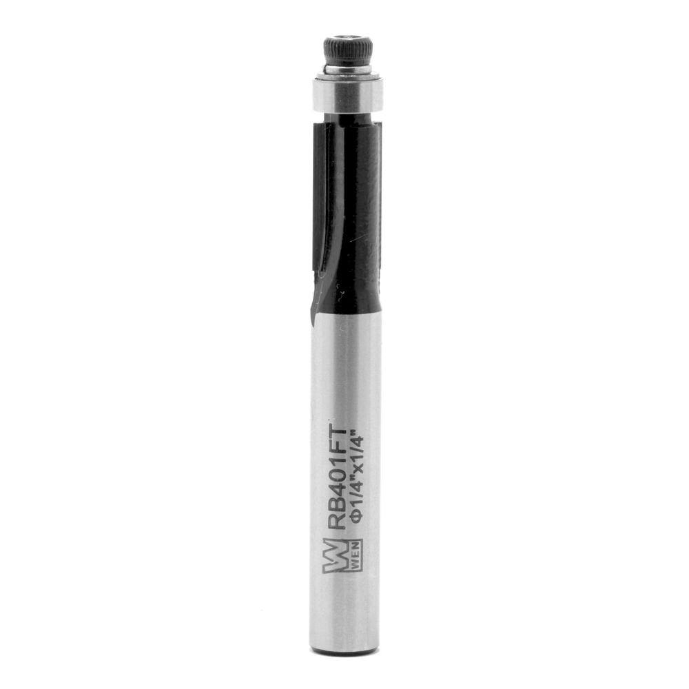 WEN  1/4 in. Flush Trim Carbide Tipped Router Bit with 1/4 in. Shank
